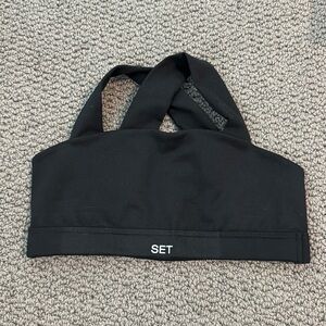 Set active black sports bra XS